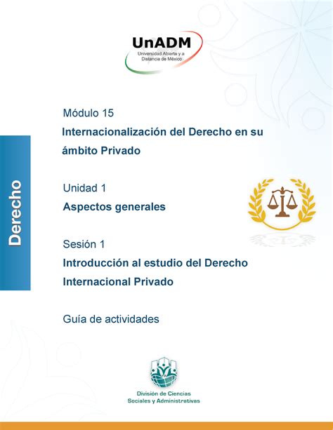 DE M15 U1 S1 GA GUIA DE ACTIVIDADES DEL MODULO 15 Módulo