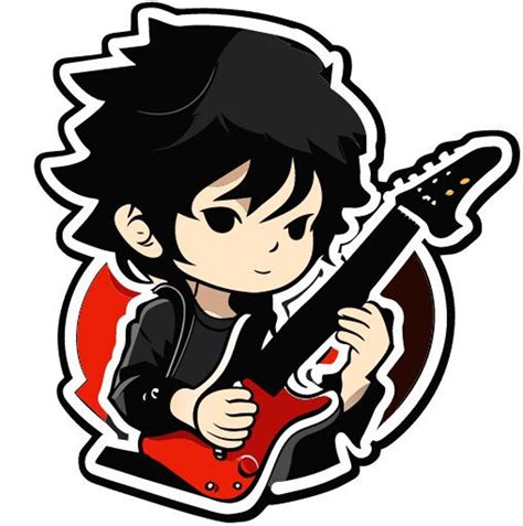 Cute Guitar Boy Print And Cut Digital Png Sticker Sheets 12 Etsy