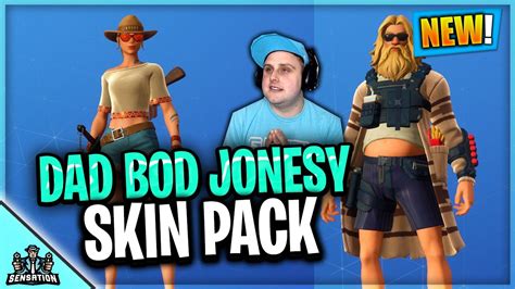 NEW DAD BOD JONESY SKIN SET WILDEST WEST BUNDLE PACK IN FORTNITE