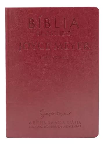 B Blia De Estudo Joyce Meyer Nvi Letra Grande Capa Luxo Vermelha