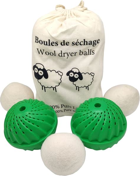 Boules de séchage 100 Laine et Boule de Lavage Balle Lave Machine