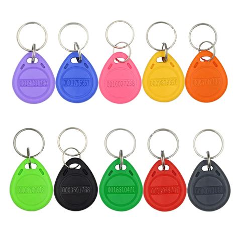 RFID Porte clés TK4100 étiquette autocollante contrôle d accès 10pcs