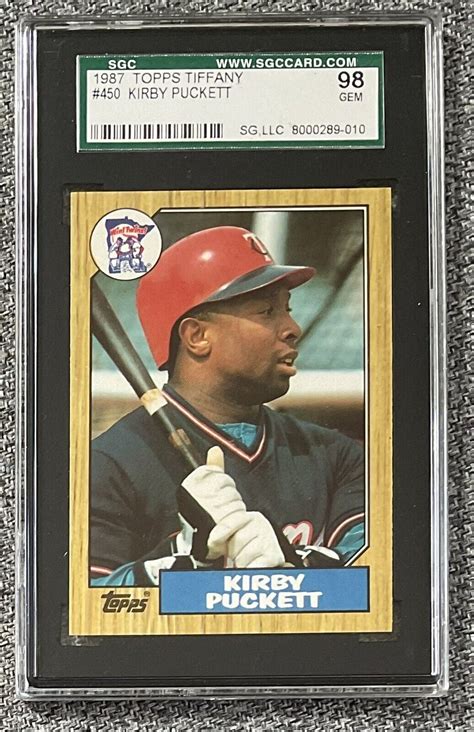 Kirby Puckett Topps Tiffany Sgc Gem Mint Hof Values Mavin