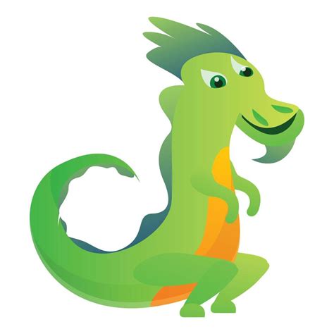 tail dragon icon cartoon style  vector art  vecteezy