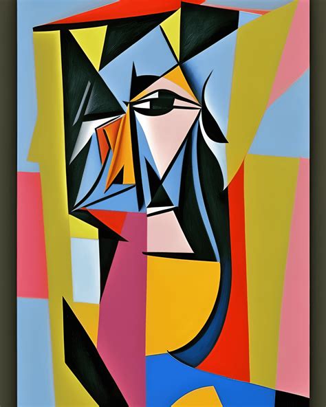 Gráfico de mulher cubista no estilo de Pablo Picasso Creative Fabrica