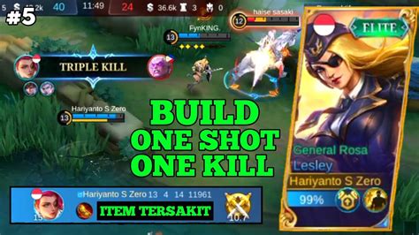 One Shot One Kill Build Lesley Tersakit 2023 Item Lesley Paling