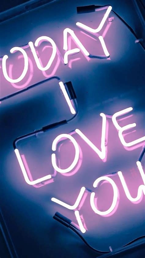 Today Love You Neon Light Signage Iphone Wallpapers Free Download