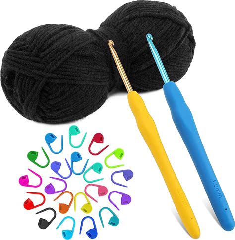 Amazon IMZAY Crochet Beginner Kit With Crochet Hooks Yarn Set 50g