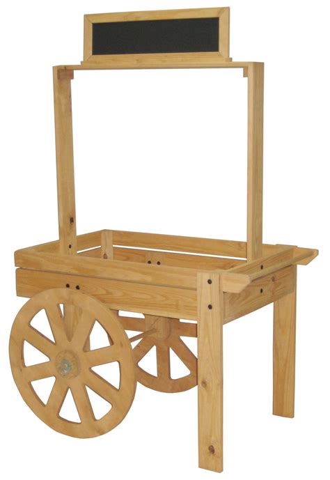 Wooden Vendor Cart W Chalkboard Header Oak In 2021 Vendor Cart