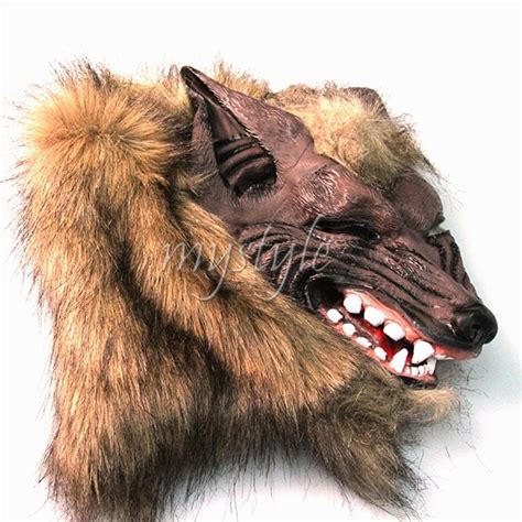 Realistic Werewolf Mask Adult Wolf Masks Latex Costume Prop Halloween ...