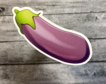 Emoji Eggplant Sticker - Etsy