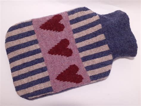 Hot Water Bottle With Cover Knitted From Soft Woollen Sustainable Eco Yarn Etsy Uk