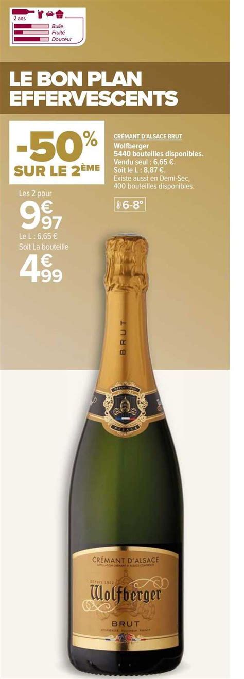 Promo Cr Mant D Alsace Brut Wolfberger Chez Carrefour Icatalogue Fr