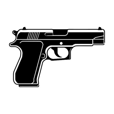 Revolver Silhouette Clip Art