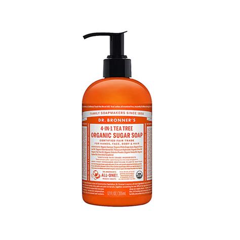 Dr Bronner S Organic 4 In 1 Pump Soap Sugar 12 Fl Oz Tea Tree