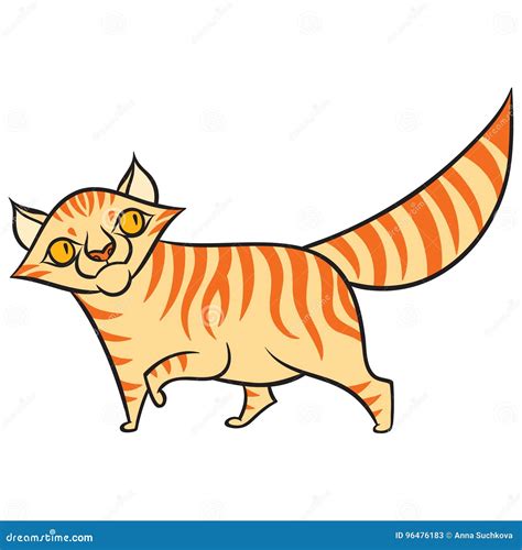 Gato De Gato Atigrado De La Historieta Ilustración Del Vector Ilustración De Doméstico Gato