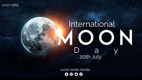 National Moon Day 20th July Template Postermywall