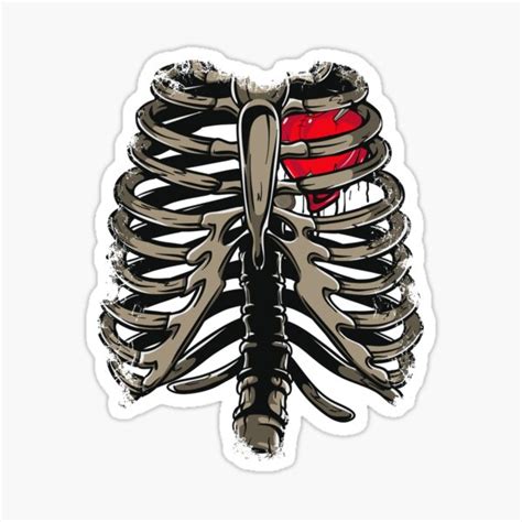 Rib Cage Heart Sticker For Sale By KimberlyMarie Redbubble