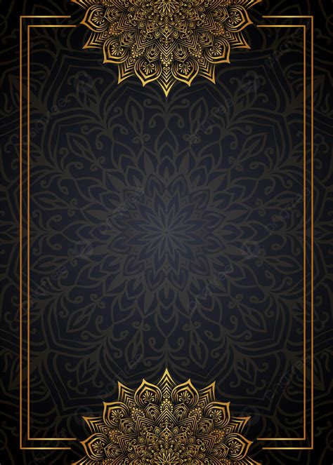 Luxury Royal Golden Mandala Background With Borders For Invitation And