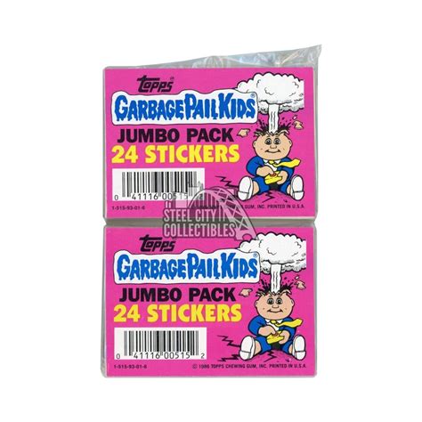 1986 Topps Garbage Pail Kids Series 5 Jumbo Pack 2 Pack Lot Please