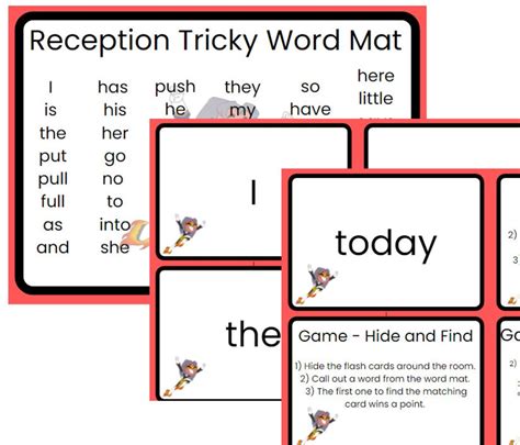 Reception Tricky Word Common Exception Word Mat Reading And Spelling