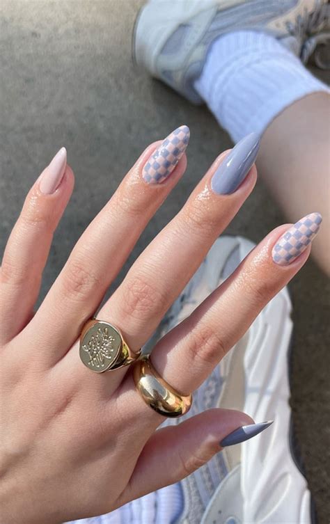 Top 27 Blue Grey Nail Designs You Must Try In 2024