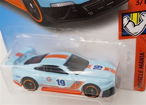 Mua Hot Wheels Muscle Mania Custom Ford Mustang Gt Light Blue And Orange Tr N