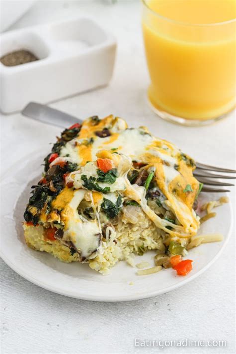 Vegetarian Breakfast Casserole - Eating on a Dime