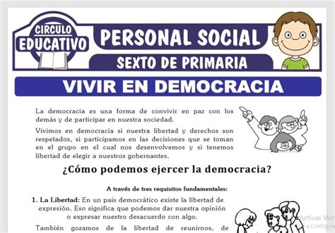 ¿cómo Podemos Ejercer La Democracia Para Sexto De Primaria