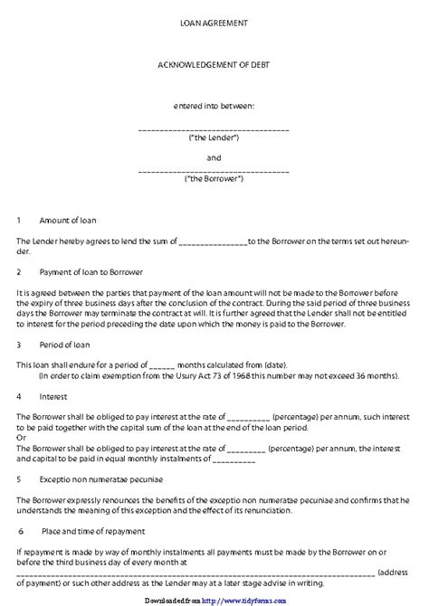 Simple Loan Agreement Template Pdfsimpli