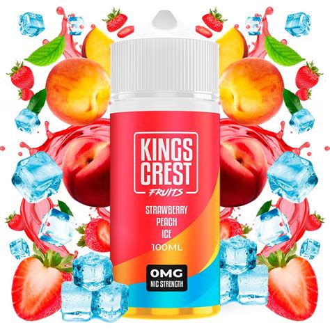 E L Quido Kings Crest Strawberry Peach Ice Ml Al Mejor Precio En