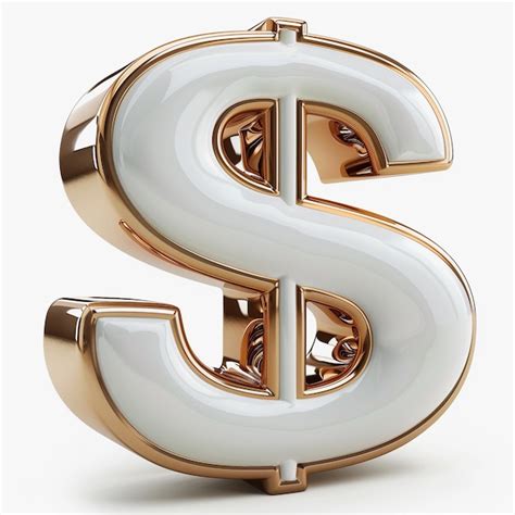 Premium Photo Glossy D Dollar Symbol Icon