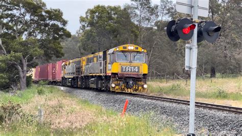 Tasrail Tr Tr Train Crossing Perth Mill Road Youtube