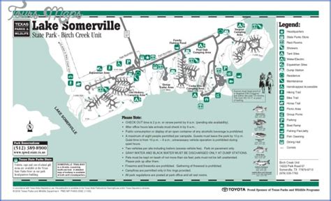 LAKE SOMERVILLE STATE PARK MAP TEXAS - ToursMaps.com