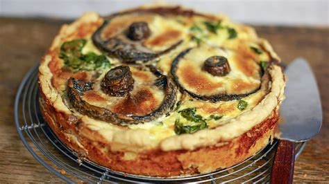 Spinach Mushroom And Ricotta Quiche With Saut Ed Spinach Recipe Cart