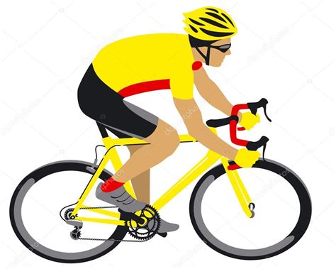 Cycliste De Course En Maillot Jaune Vecteur Par Kalmatsui 43322961