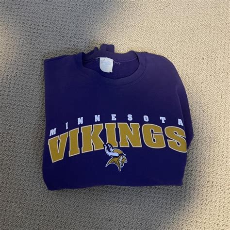 Vintage Minnesota Vikings Crewneck Size Xl Mens Depop