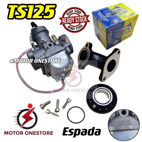 TS125 Carburetor With UNIVERSAL Intake Pipe 28mm UFO TENGKUK INTAKE