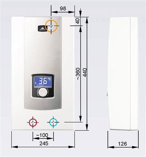 Elektrischer Durchlauferhitzer Ppe Electronic Lcd Kw Mit Lcd