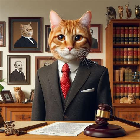 Premium Photo | Lawyer cat