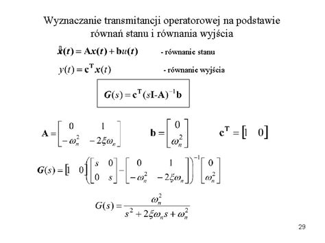 Automatyka Wykad 3 Modele Matematyczne Opis Matematyczny Liniowych