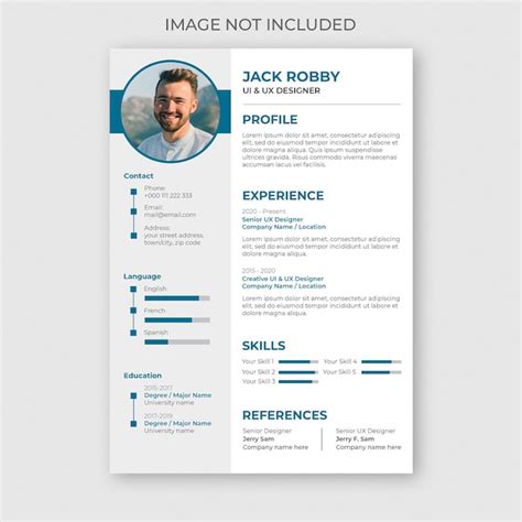 Premium PSD Professional Modern Resume Or Cv Template Premium Psd