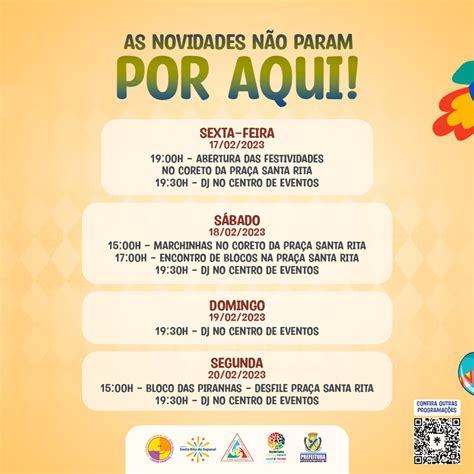 Prefeitura de Santa Rita do Sapucaí divulga programação do Carnaval