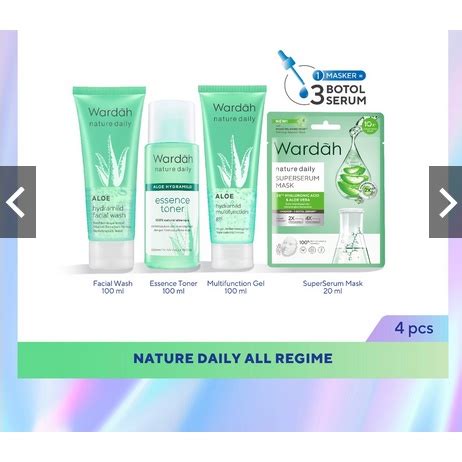 Jual AURORA Wardah Nature Daily Aloe Vera Paket Lengkap Full Regime