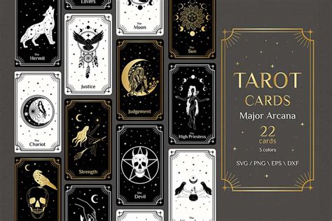 Major Arcana Deck Tarot Cards Design Cuts