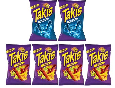 Takis Blue Heat 113g And Takis Fuego 55g Mix Pack Of 6 Candyland