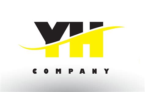 Yh Y H Black And Yellow Letter Logo With Swoosh 5038009 Vector Art At Vecteezy