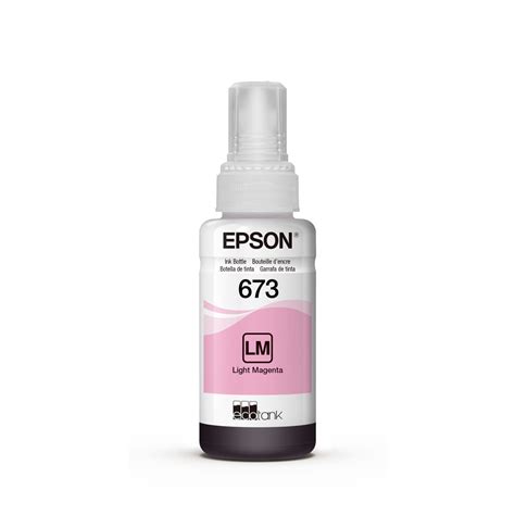 Botella De Tinta Epson 673 Magenta Claro L800 T673620 J S Suministros