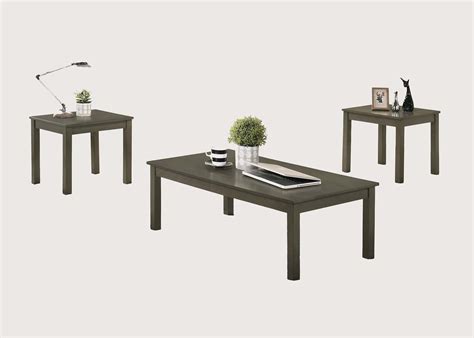 Latitude Run® Dark Grey Colour Elegant 3Pc Coffee Table Set 1X Coffee