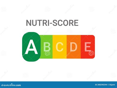 Nutri Score A Food Nutrition Label Symbol Of Healthy Eating Stock